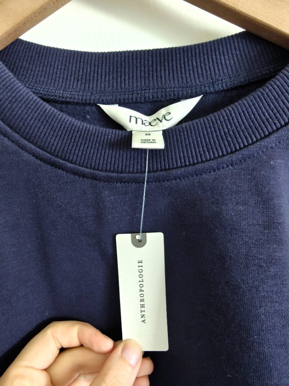 NWT Anthropologie Maeve Private Jetty Pullover Sweatshirt Nautical Coastal Sz XS - Picture 8 of 8